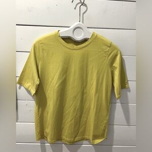 Luisa Cerano Organic Cotton T-Shirt – Yellow – Size 42 (US